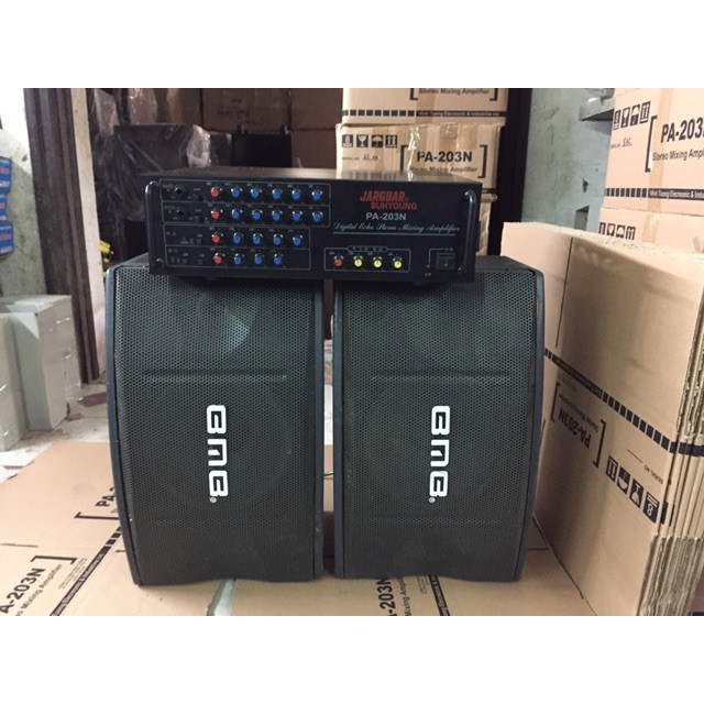 Thanh lý--Trọn bộ dàn Karaoke gia đình PA 203N và loa BMB 450  hát cực hay