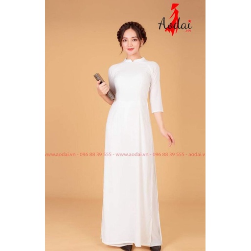 Áo dài Đồng phục  - Vải Lụa Mỹ  Nhật đặt may theo số đo