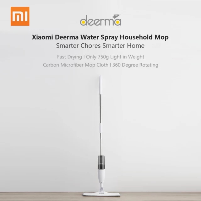 Cây lau nhà thông minh, phun nước xoay 360 độ Xiaomi Deerma TB500, cán dài tiện dụng