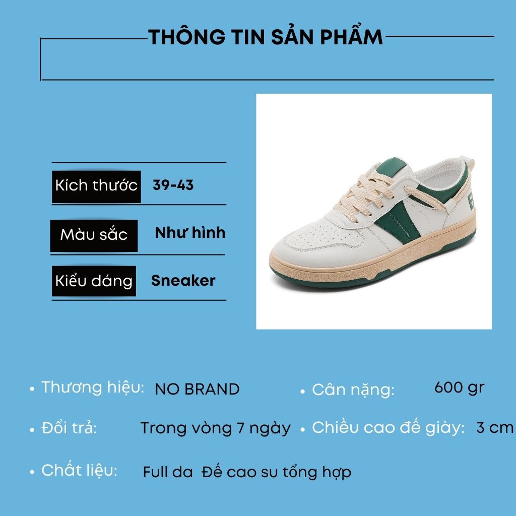 Giày thể thao nam MS51 thời trang trẻ trung phong cách lịch lãm 2022 size (39-43)