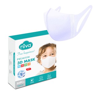 Hộp 50 chiếc khẩu trang Niva 3D Cao Cấp Dành Cho Trẻ