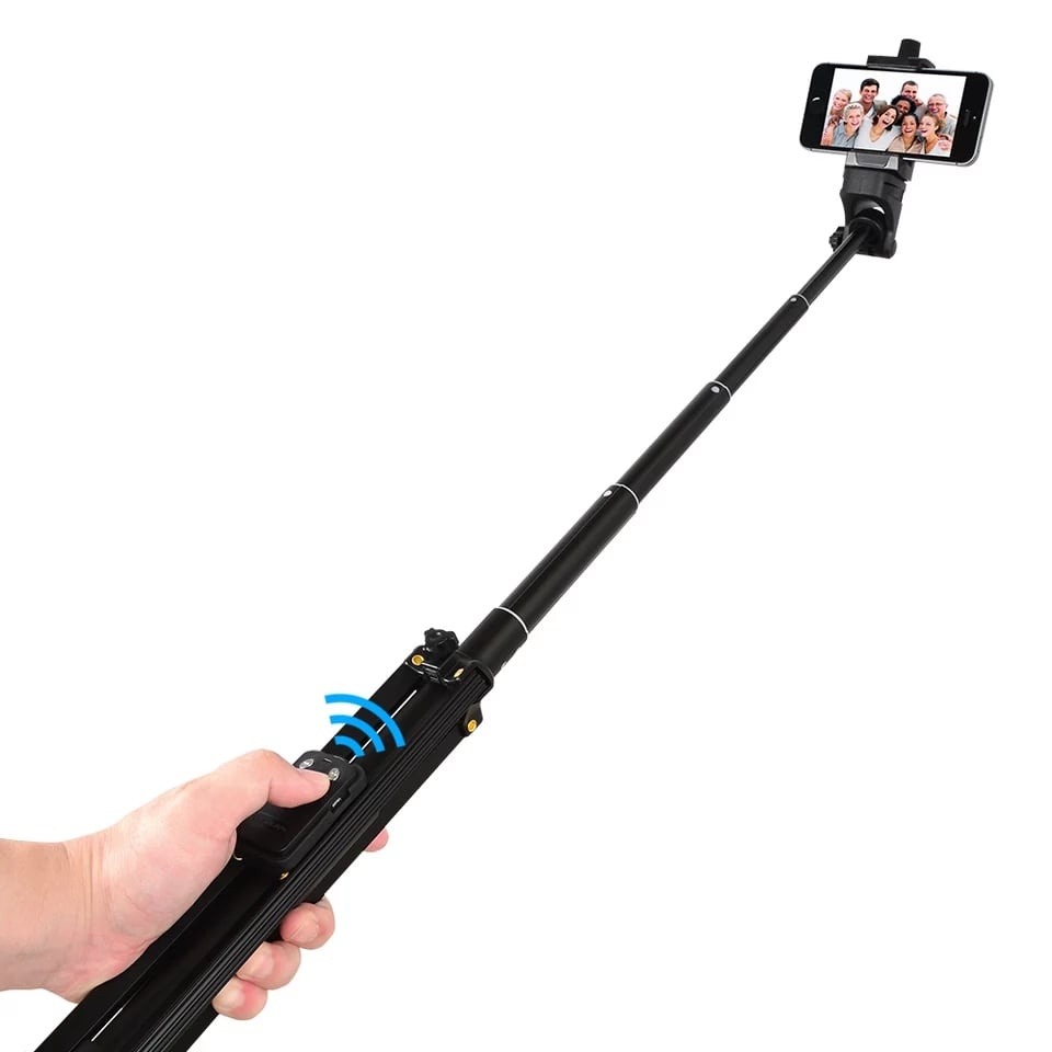 Tripod kiêm Gậy Chụp Hình tích hợp Remote cho điện thoại VCT-1688