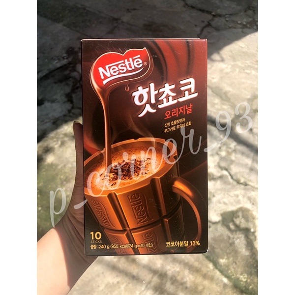 Bột Cacao nguyên chất Nestle Hot Choco 10gói-Nhập khẩu Hàn Quốc