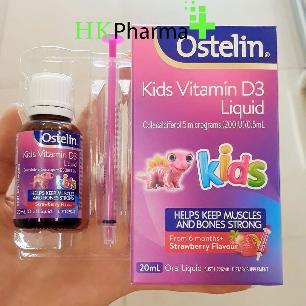 Ostelin Vitamin D3 Liquid - Vitamin D3 Cho Trẻ Sơ Sinh Và Trẻ Nhỏ, Ngăn ngừa còi xương, chậm lớn, tăng cường miễn dịch