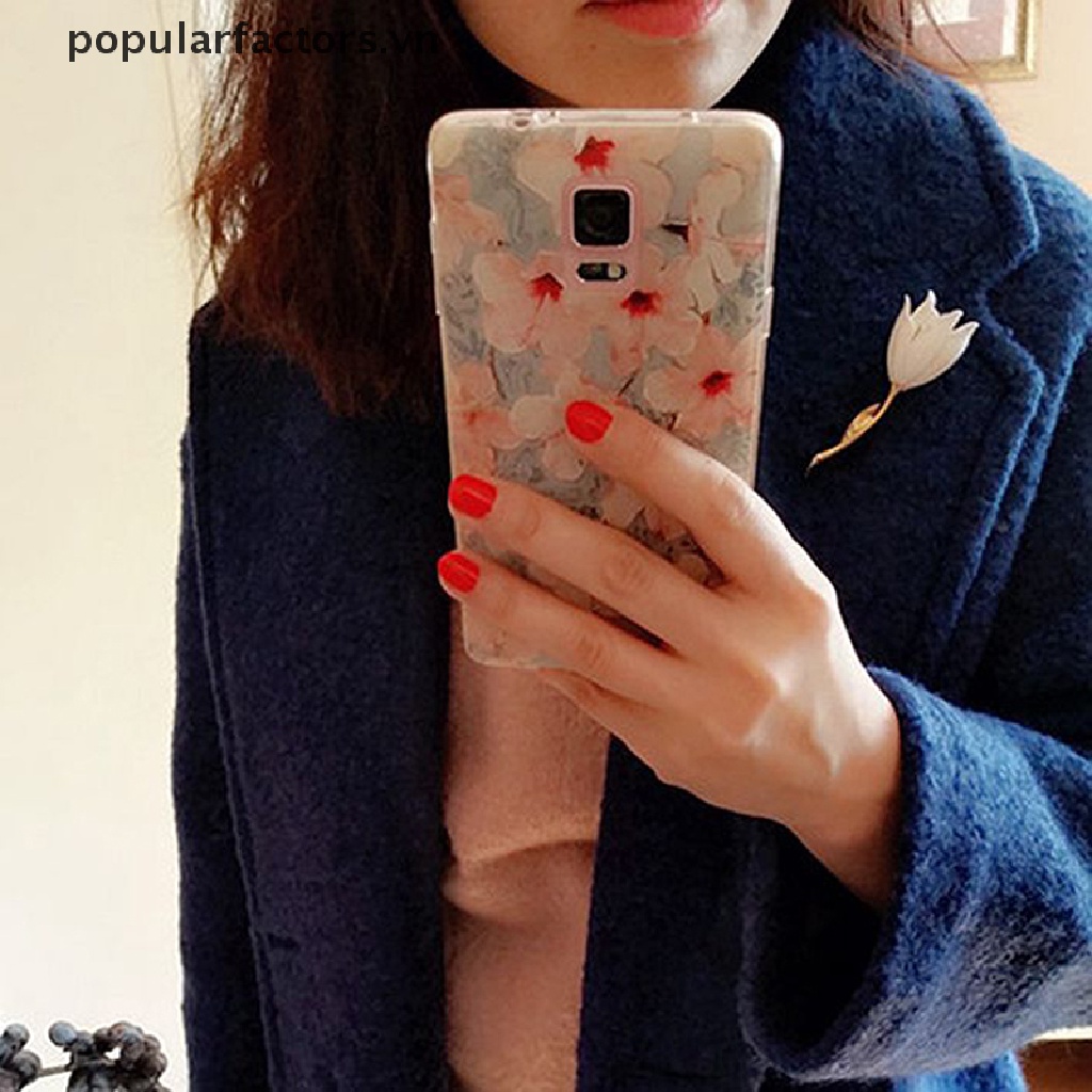 Ghim Cài Áo Hình Hoa Tulip Tráng Men Độc Đáo