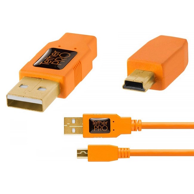 Dây Tether Tools - Cáp TetherPro USB 2.0 to Mini B 5 Pin - Dài 4.6m - Chính Hãng