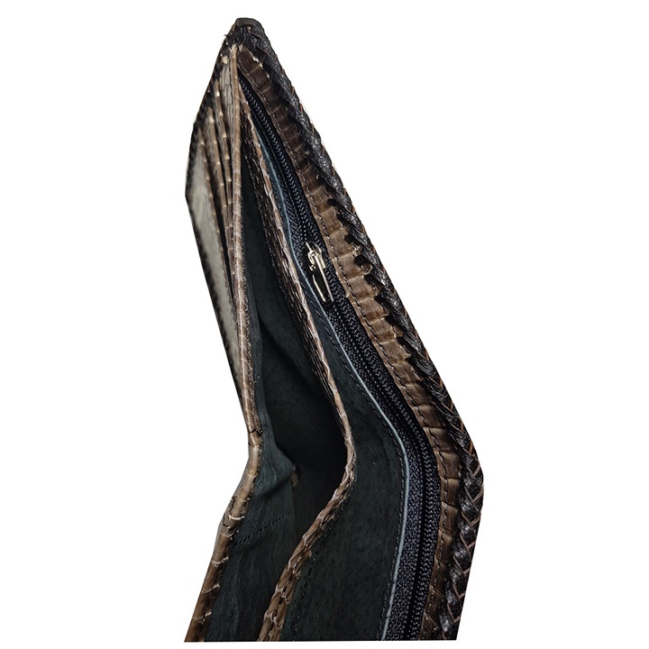 Bóp da rắn hổ mang nguyên con đan viền Ruby Luxury tặng kèm 6 lưỡi dao cạo râu kép trị giá 60.000 đ