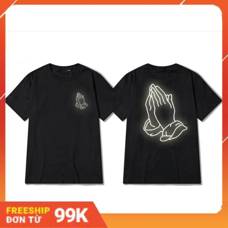 Áo Thun Phản Quang nam nữ unisex tay lỡ cổ tròn hình Bàn Tay Cotton 75% áo phông nam áo phông nữ rẻ đẹp