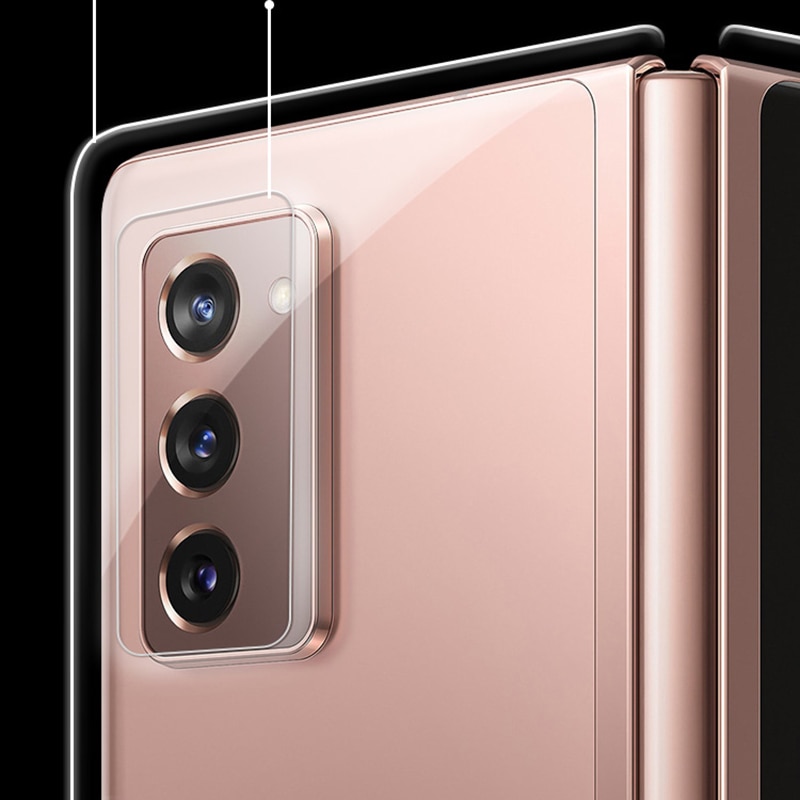 Samsung Galaxy Z Fold 2 5G Case Transparent Hard PC Cover For Galaxy Z Flip Galaxy Fold 5G Folding Mobile Phone Front+Back Protective Case