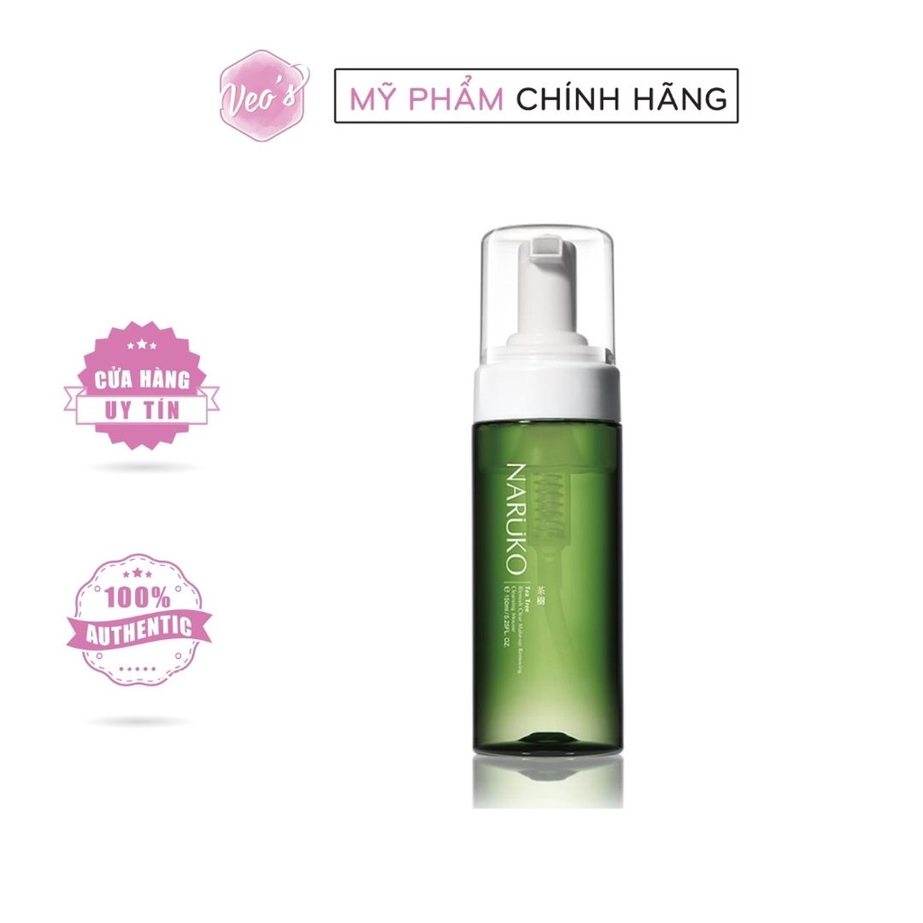 Nước Tẩy Trang Dạng Bọt Naruko Tea Tree Blemish Clear Make-up Removing Cleansing Mousse 150ml