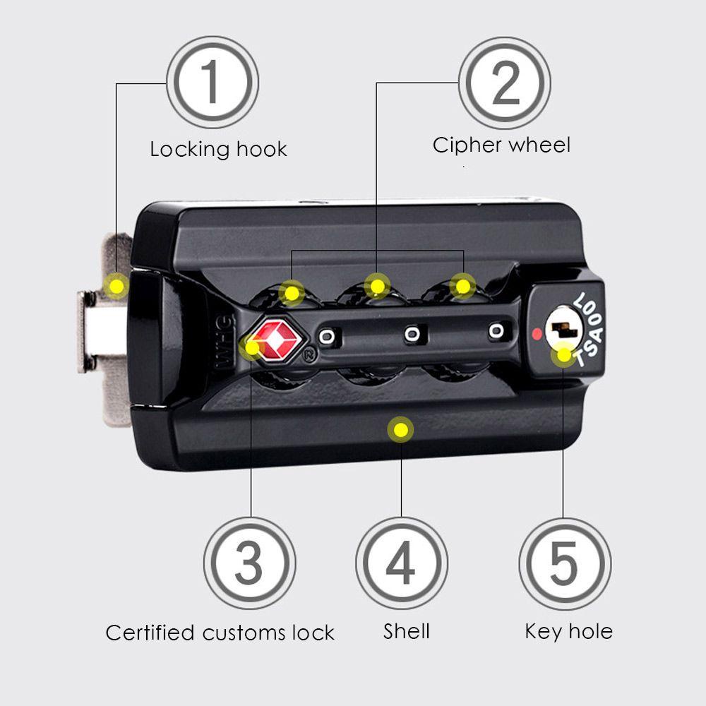 Ổ Khóa Hành Lý 3 Chữ Số Heceh TSA