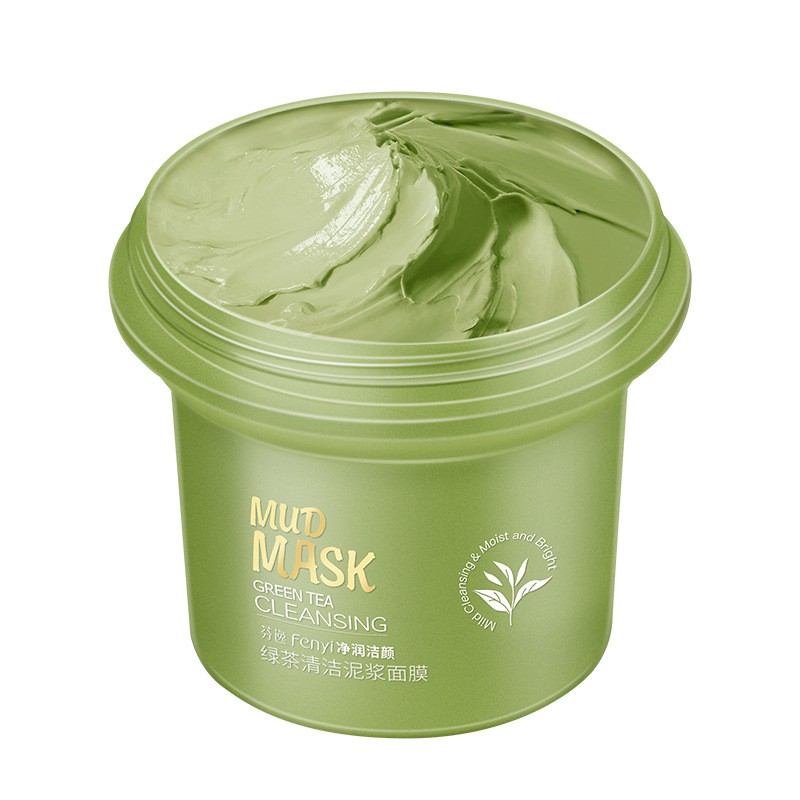 Mặt nạ bùn đất sét trà xanh giảm mụn làm sạch lỗ chân lông sáng da Fenyi 100g Senabeauty | BigBuy360 - bigbuy360.vn