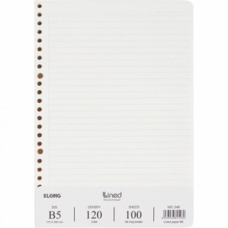 Ruột sổ giấy klong⚡free ship⚡ giấy refill sổ còng kẻ ngang b5 100 tờ ms: 548