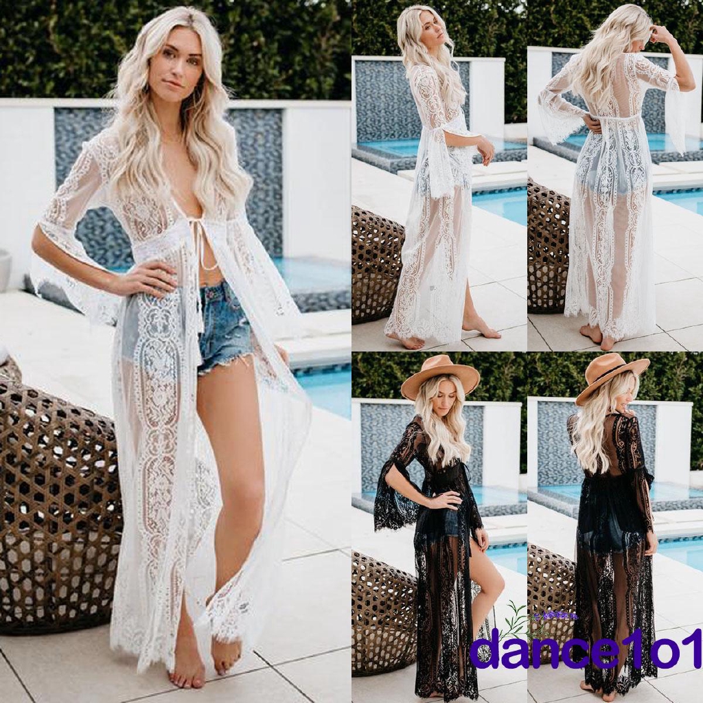 Đầm ren khoác ngoài bikini thiết kế quyến rũ tinh tế