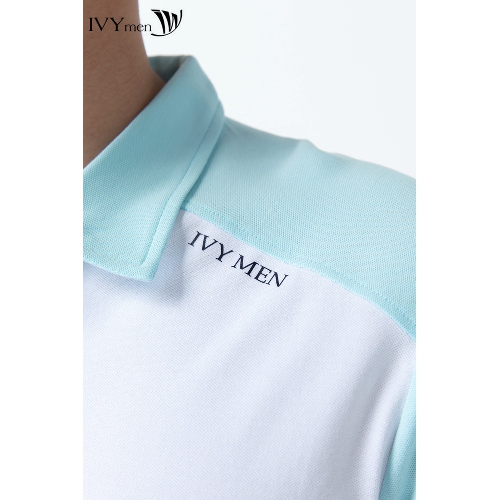 Áo polo nam phối màu vải sợi modal IVY moda MS 57E2993