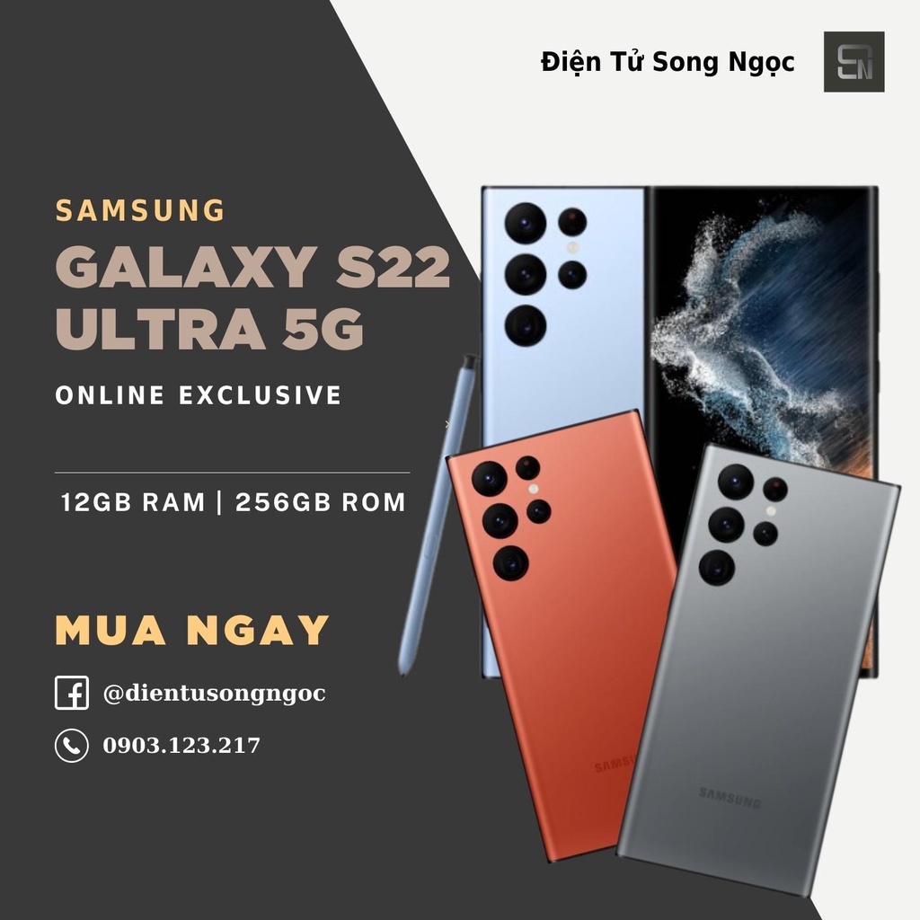 Điện Thoại Samsung Galaxy S22 Ultra 5G New 256gb