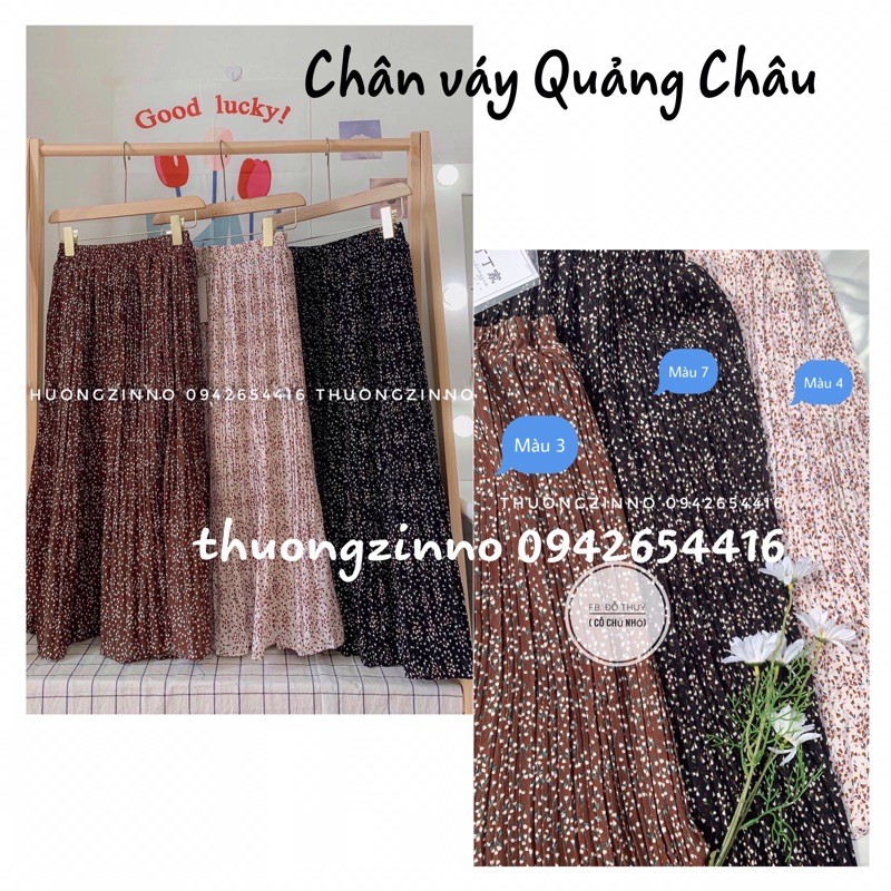 Chân váy hoa xếp li nhỏ Chân váy hoa nhí vintage dáng dài hàng Quảng Châu | BigBuy360 - bigbuy360.vn