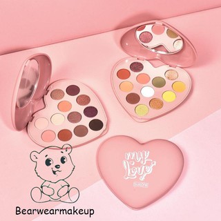 Bảng phấn mắt 12 màu hình trái tim Suikone My Love