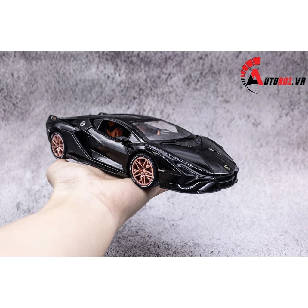 MÔ HÌNH XE LAMBORGHINI SIAN FKP 37 BLACK 1:24 CHE ZHI 7557