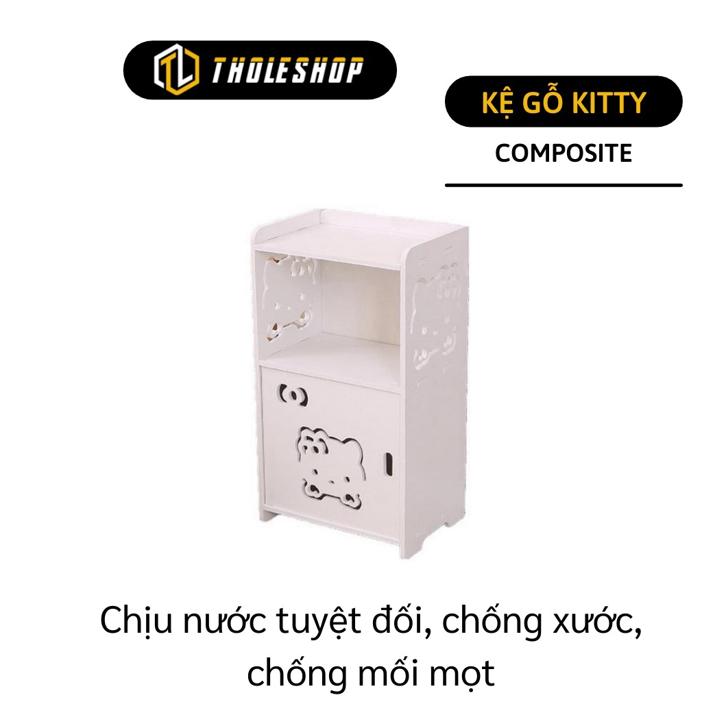 GIÁ SỈ Kệ gỗ Kitty đa năng, kệ gỗ nhựa chống nước, chống thấm, chống mối mọt, thiết kế đơn giản, sang trọng 8784