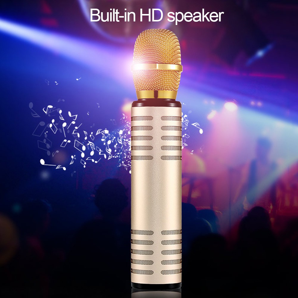 K6 Bộ ngưng tụ Bluetooth không dây cầm tay Micrô Karaoke Loa mic hát nói