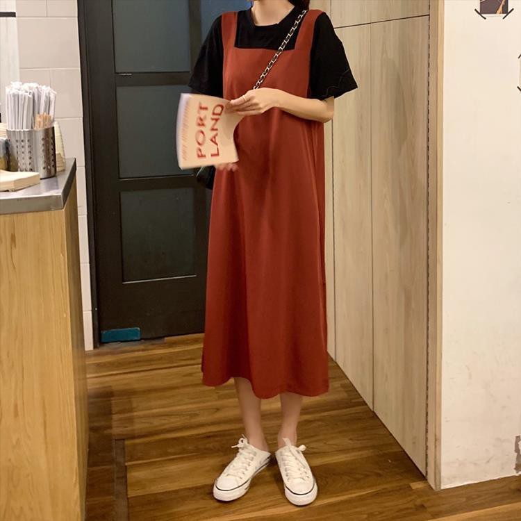 Đầm Yếm Denim Dáng Rộng Phong Cách Hàn Quốc Thời Trang Mùa Hè 2018 Mới Cho Nữ