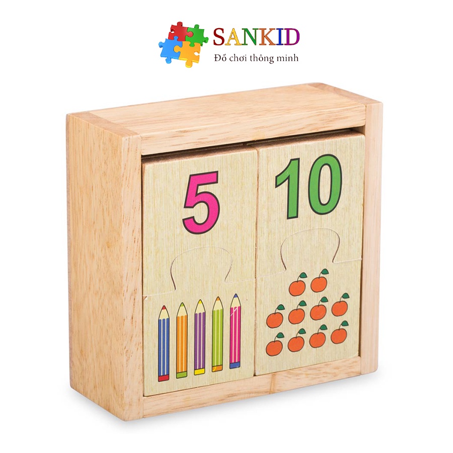 Đồ chơi toán học, bộ học số cho bé dạng lắp ghép dễ ghi nhớ thương hiệu Winwintoys