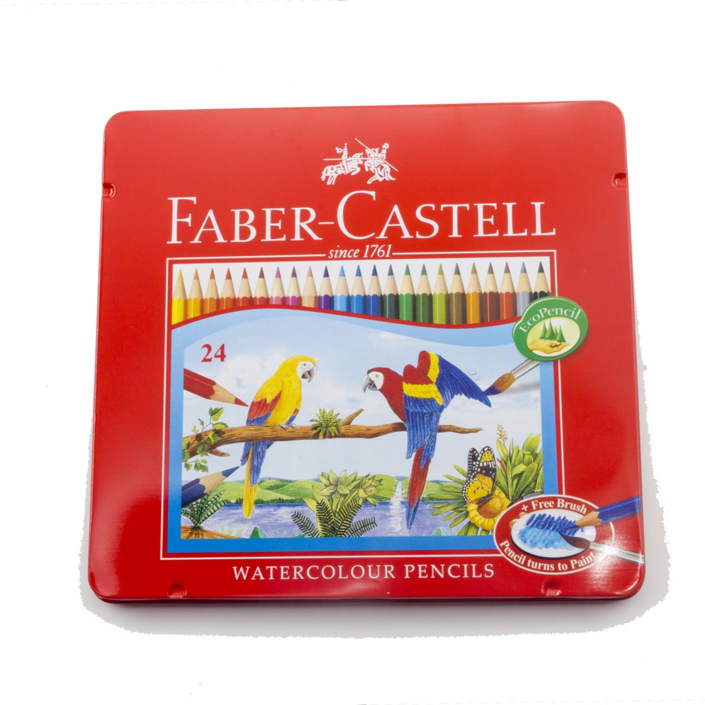 BÚT CHÌ MÀU NƯỚC CAO CẤP FABER CASTELL 24/36 (HỘP THIẾC)