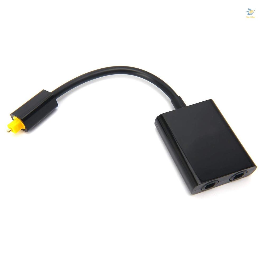 Đầu Chia Tín Hiệu Âm Thanh Toslink 2 Cổng Vào 1 Đầu Cắm Cho CD DVD TV PS3 XBox360 Kèm 1 Jack 2 Cổng Đực