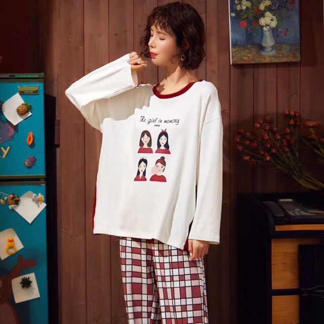 COTTON POLY KHÔNG CỔ TAY DÀI QUẦN DÀI