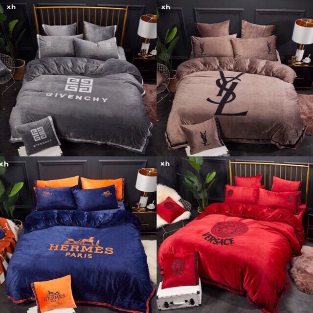 FREESHIP 99K TOÀN QUỐC_Set chăn ga gối nỉ nhung thương hiệu cao cấp 6 món ( chọn mẫu).