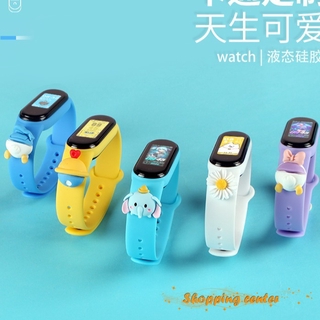 COD DISNEY Silicon, Đồng Hồ Điện Tử Thông Minh Cho Bé  Dây đeo cao su trơn màu thay thế cho Vòng đeo tay Xiaomi Mi Band 3/4