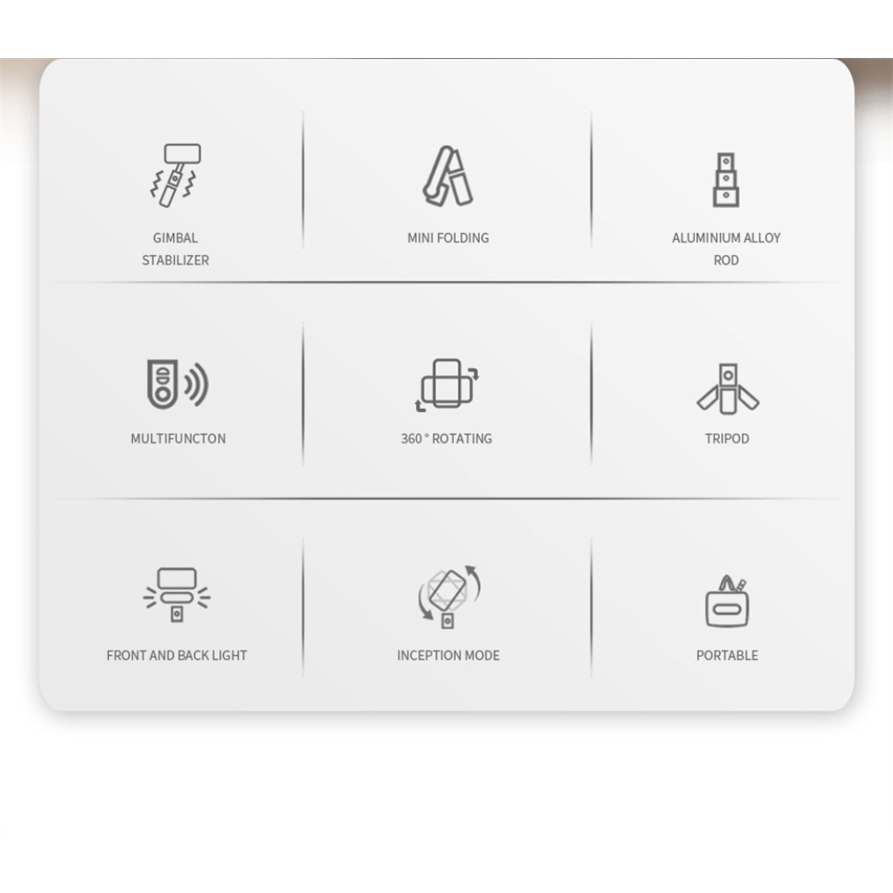 Gậy Tự Sướng Bluetooth q09 Mini Cầm Tay Chống Rung Có Đèn Có Thể Tháo Rời