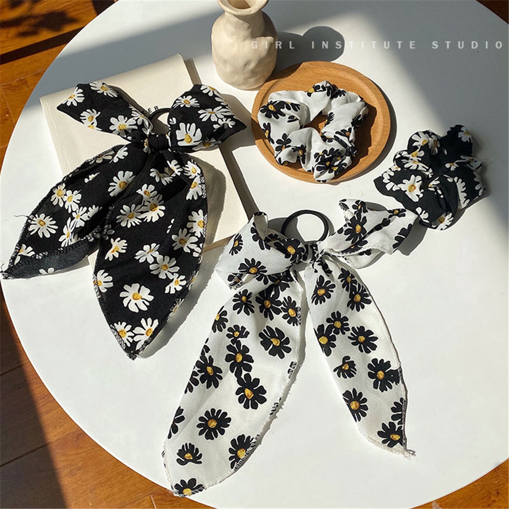Dây Buộc Tóc Hình Hoa Cúc Xinh Xắn Dành Cho Nữ