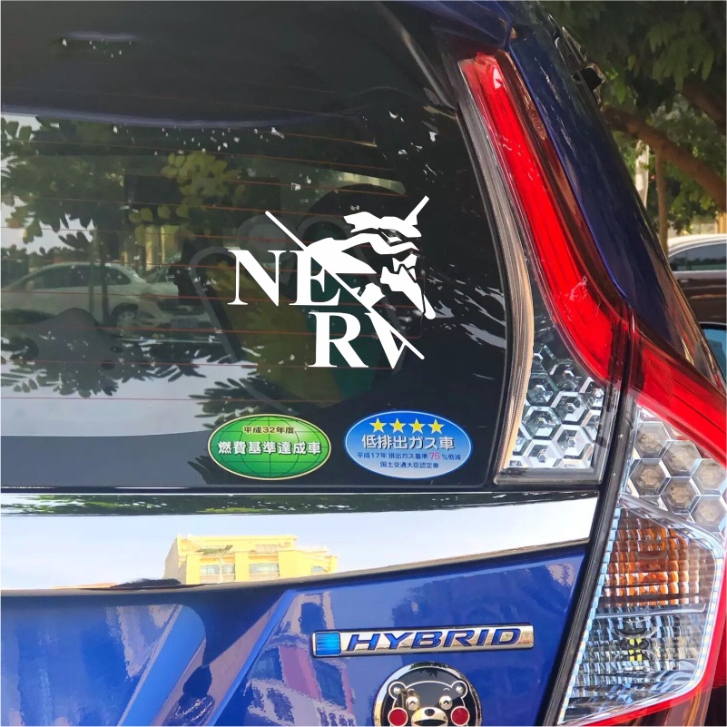 A420.Mới Miếng Dán Trang Trí Xe Hơi Điện Họa Tiết Hoạt Hình Evangelion Nerf