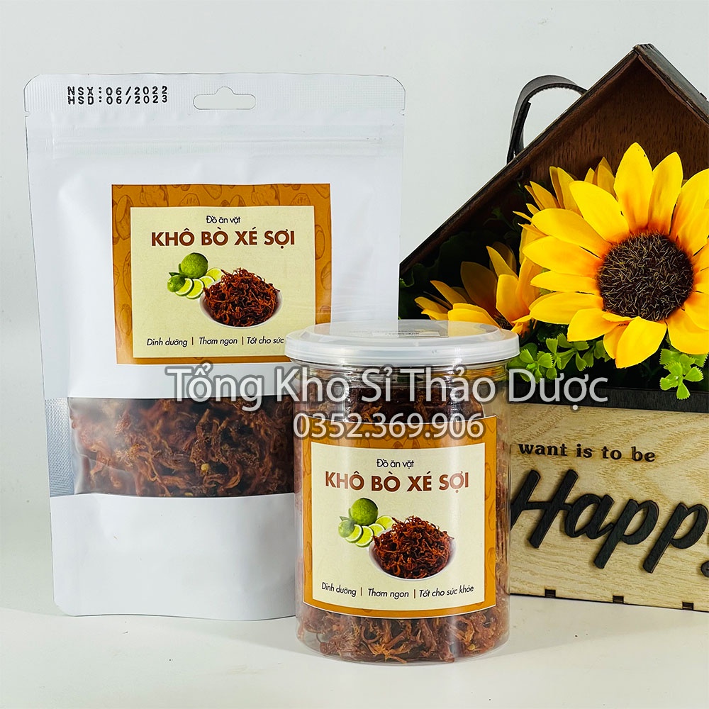Khô bò xé sợi cay thơm 300g (Bò khô, đồ ăn vặt tiện lợi)