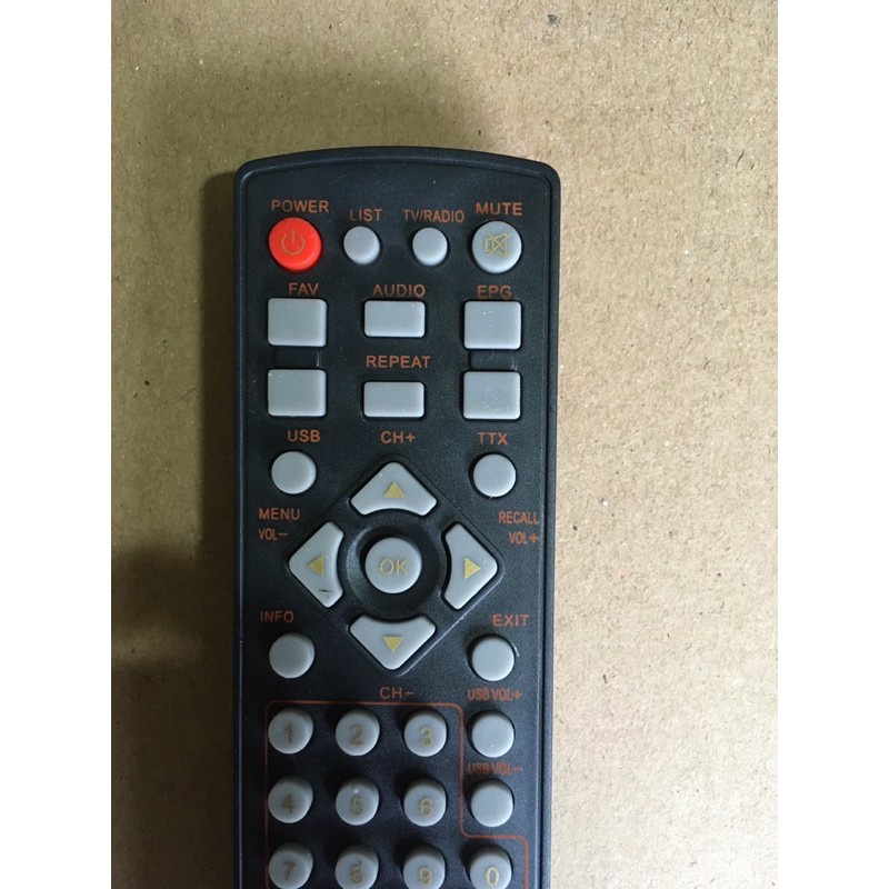 điều khiển đầu thu TELEBOX chất lượng cao-tặng kèm pin-remote đầu truyền hình telebox