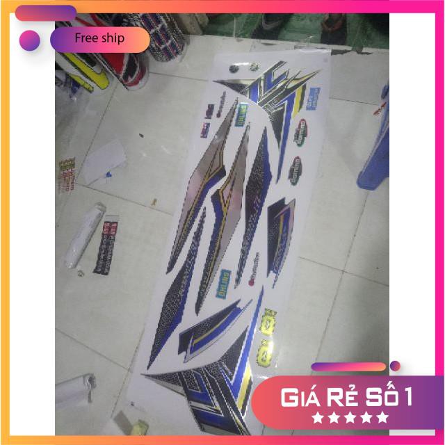 Tem rời exciter 2011 Lc trắng xanh chất liệu Crom. Có shop bán Crom giả ae lưu ý. bảo hành màu sắc vĩnh viễn