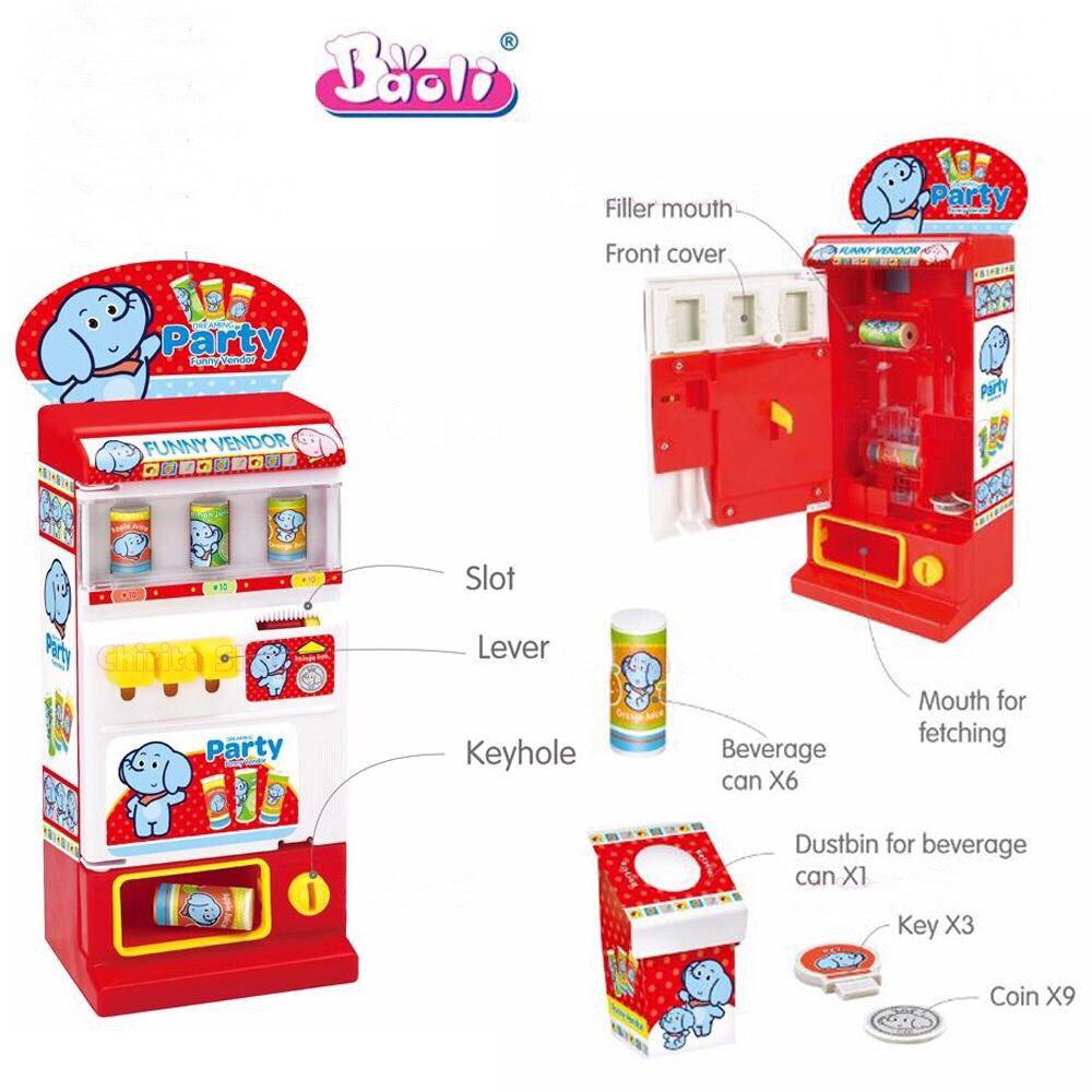Đồ Chơi Máy Bán Nước Ngọt Tự Động Chú Voi Dễ Thương Cho Bé