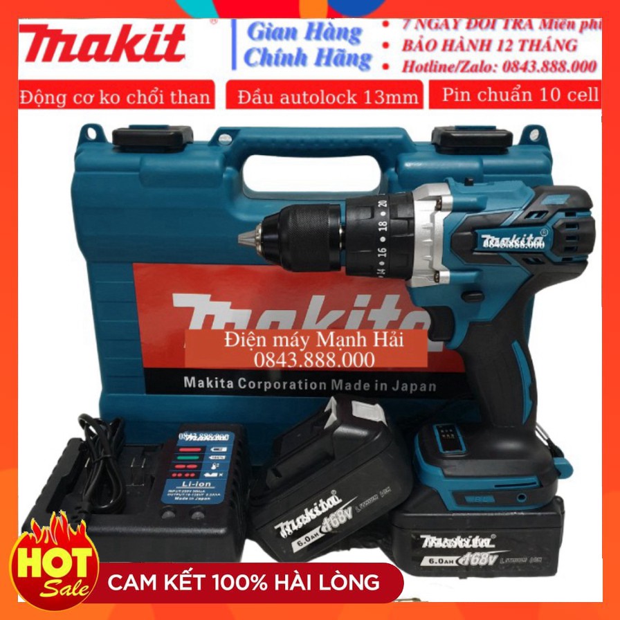 kHOAN PIN MKT 168V KHÔNG CHỔI THAN 2PIN KHỦNG TẶNG KÈM MŨI TÔN, MŨI VÍT, MŨI KHOAN ĐA NĂNG Chính hãng