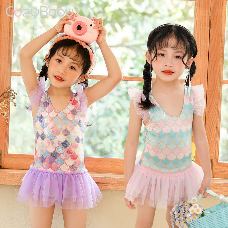 Bộ Đồ Bơi Một Mảnh Họa Tiết Nàng Tiên Cá Dễ Thương Cho Bé Gái Từ 1-4 Tuổi