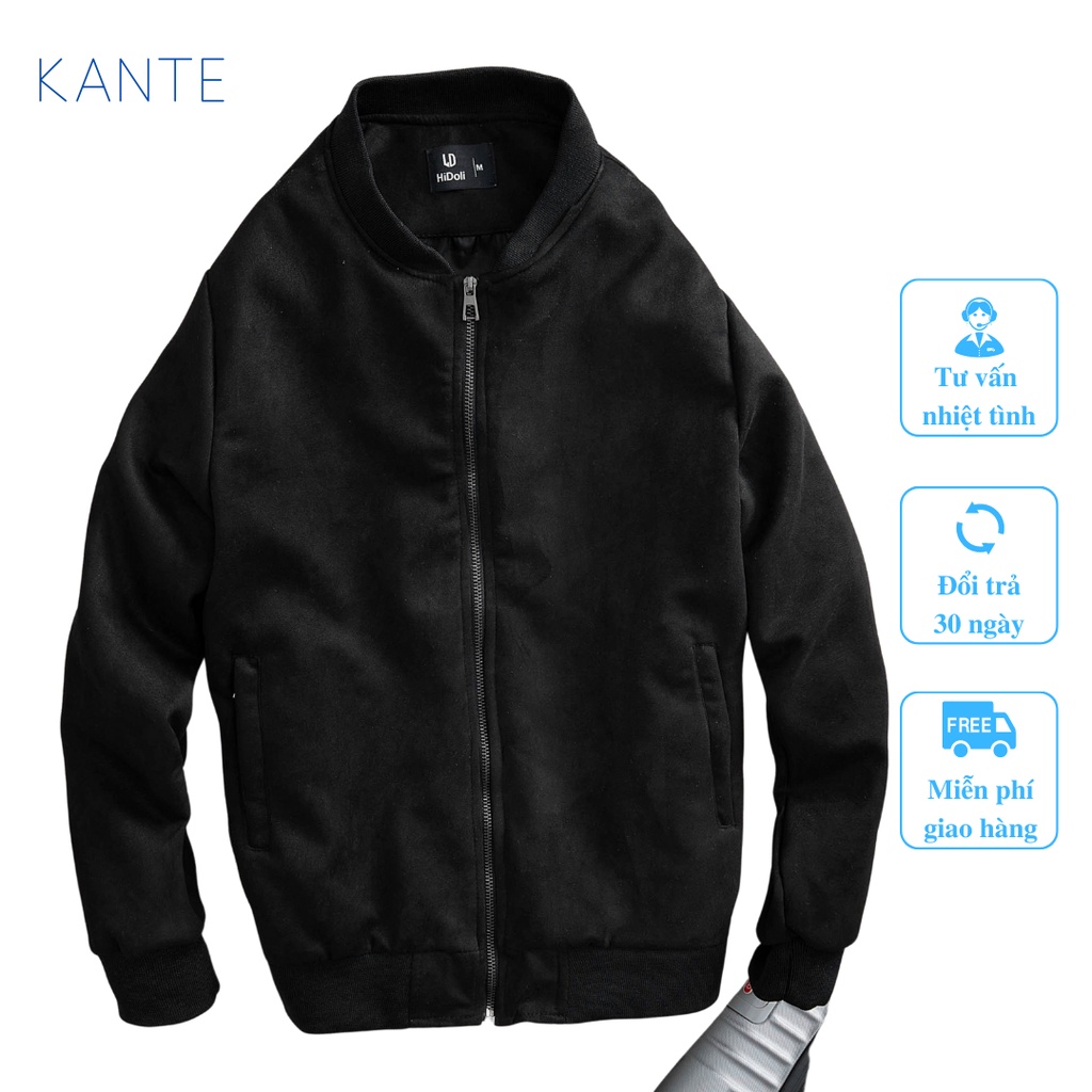 Áo bomber nam da lộn Kante, áo khoác bomber nam nữ Turnthetable Ulzzang, đi học, đi chơi đều đẹp