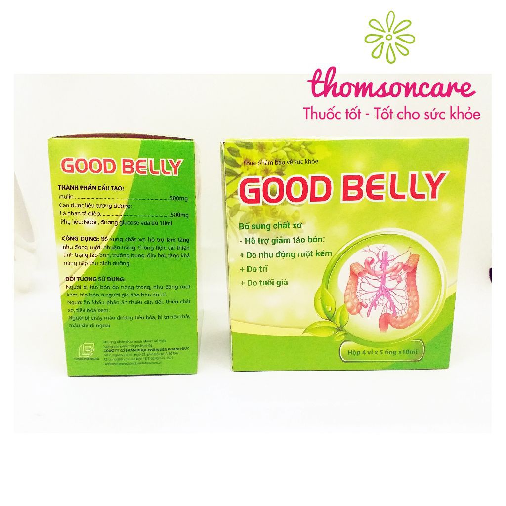 Bổ sung chất xơ cho người nóng trong, giảm táo bón - Good Belly - Hộp 20 ống uống