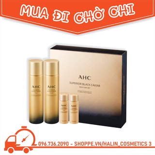 Set Dưỡng Ẩm AHC Superior Black Caviar Skin Care 2 Piece Set 330ml 💖FREESHIP💖  Set Dưỡng Ẩm HALINCOSS98865