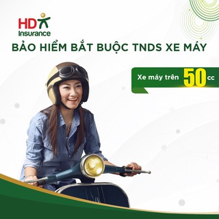 Bảo hiểm Trách nhiệm dân sự bắt buộc xe máy trên 50cc HDI - 1 năm