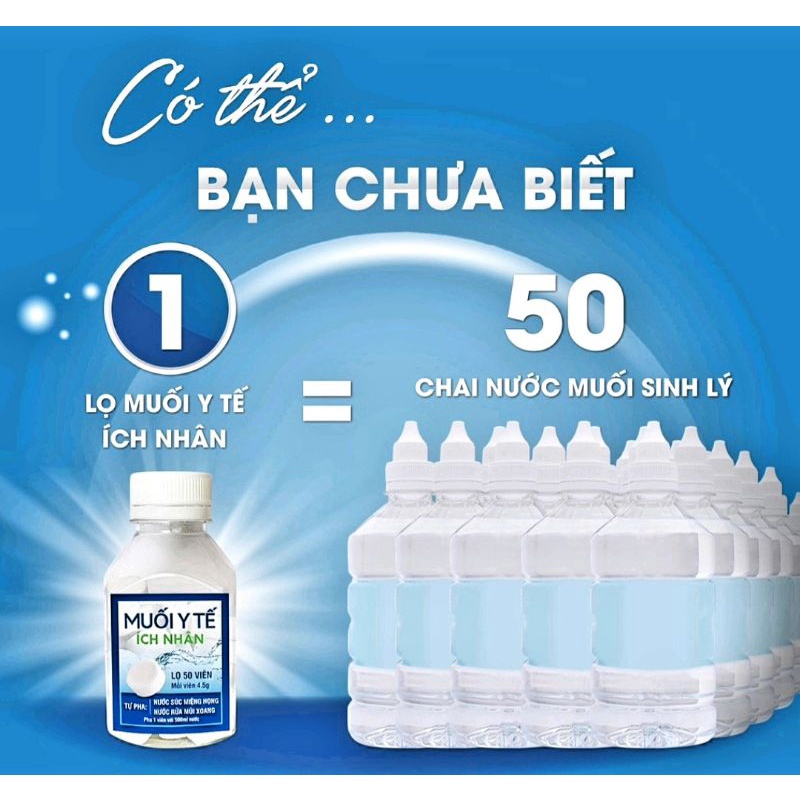 ✅ MUỐI VIÊN Y TẾ ÍCH NHÁN LỌ 50 VIÊN