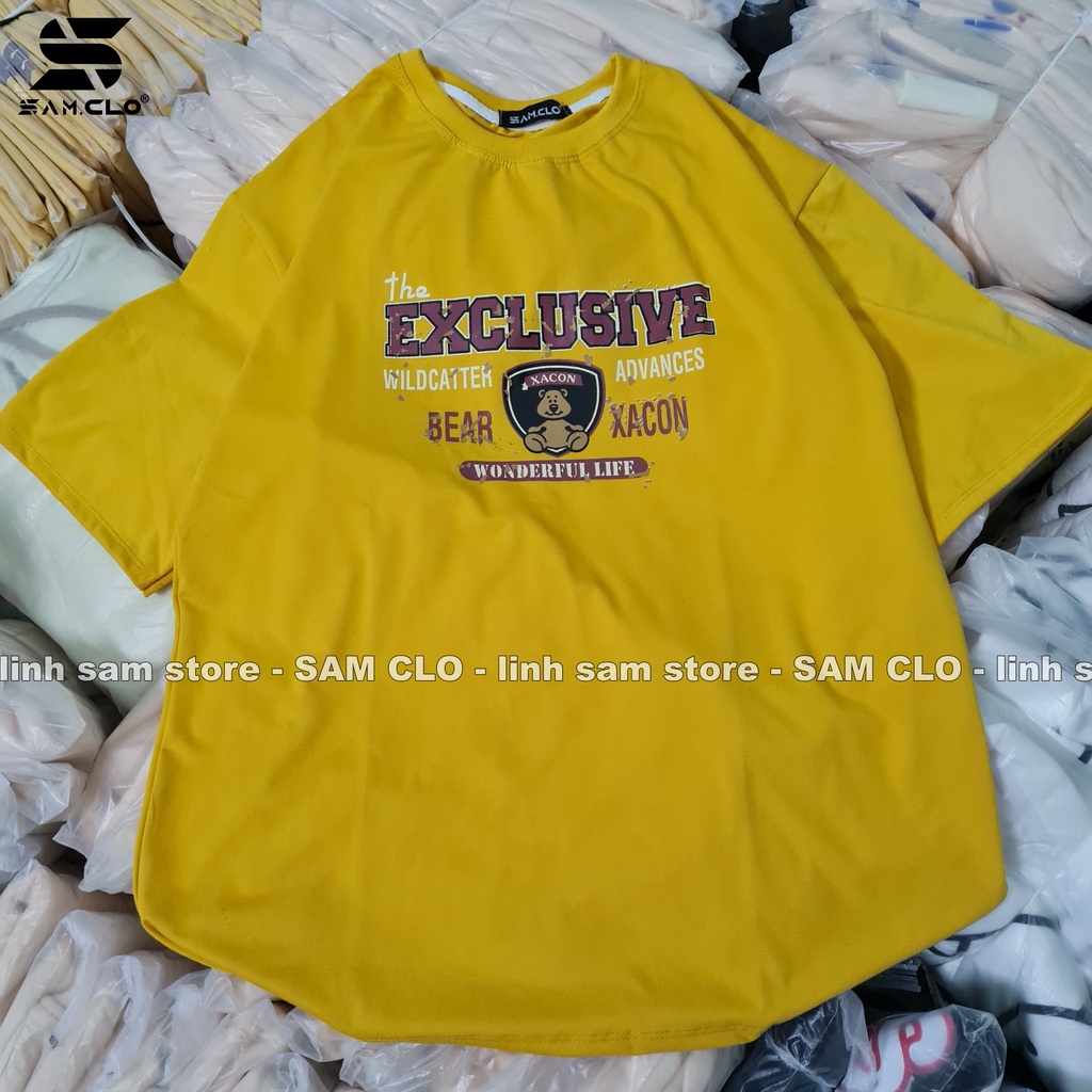 Áo phông tay lỡ nam nữ SAM CLO thun form rộng dáng Unisex - Ulzzang mặc cặp, nhóm, lớp in chữ EXCLUSIVE | BigBuy360 - bigbuy360.vn