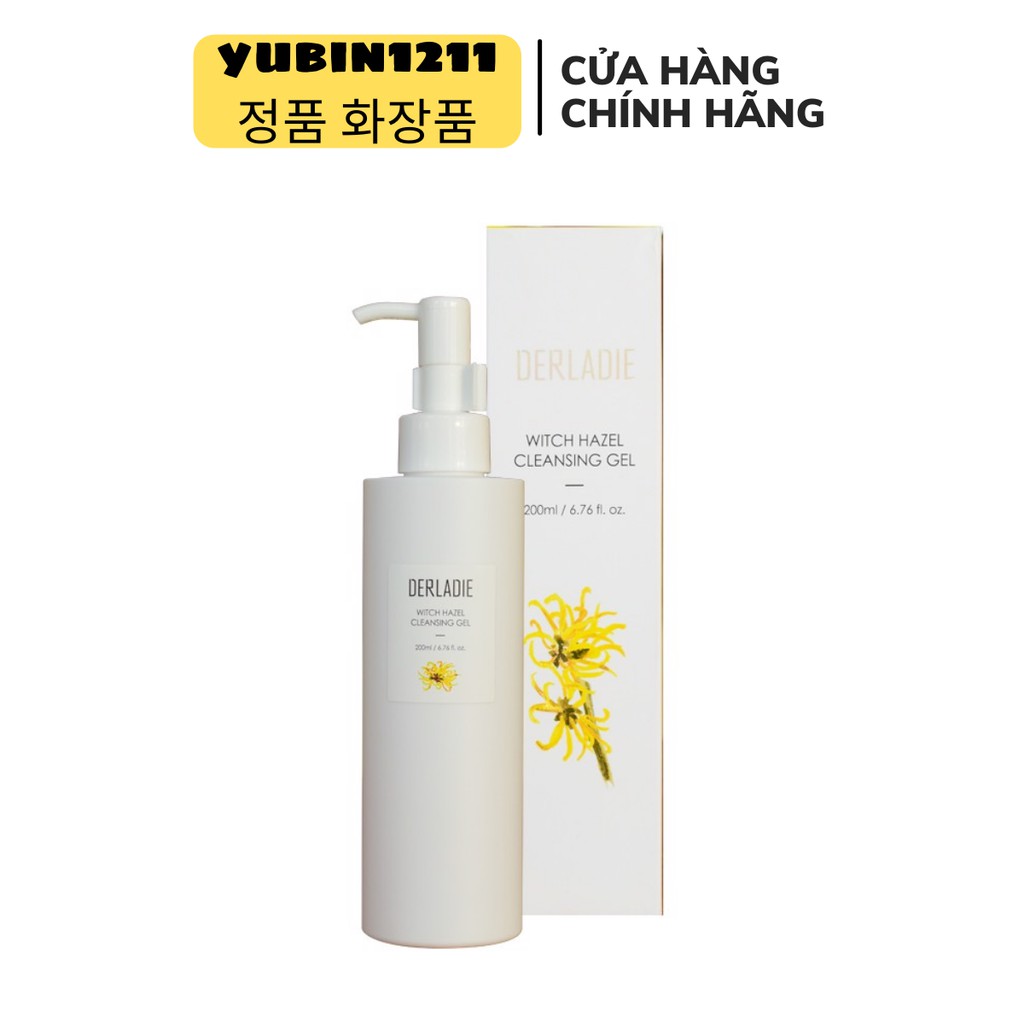Sữa Rửa Mặt Derladie With Hazel Cleansing Gel 200ml Sạch Sâu Sáng Mịn Nhập Khẩu Chính Hãng