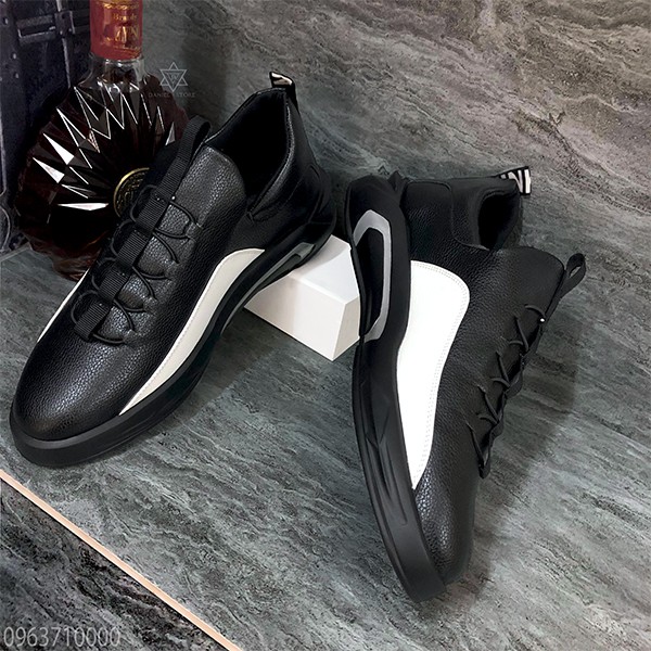 [Giá Xả Kho] Giày Thể Thao Nam GT03 - Giày Da Sneakers Trắng Nam Đế Siêu Nhẹ | BigBuy360 - bigbuy360.vn