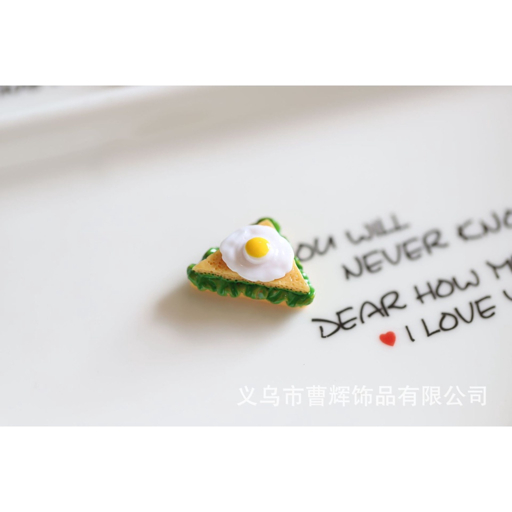 Charm đồ ăn, mô hình các món ăn sáng, phụ kiện trang trí tiểu cảnh, nhà búp bê, làm đồ handmade, DIY